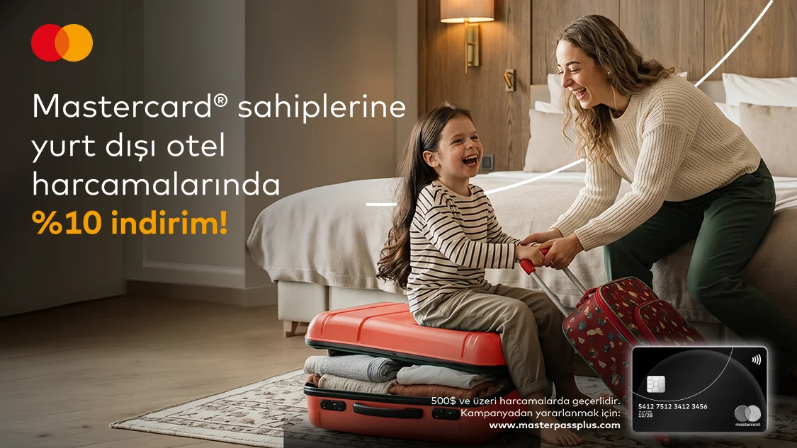 Silver Logolu Mastercard'ınız ile yurt dışındaki otel harcamalarınızda %10 indirim ayrıcalığı!