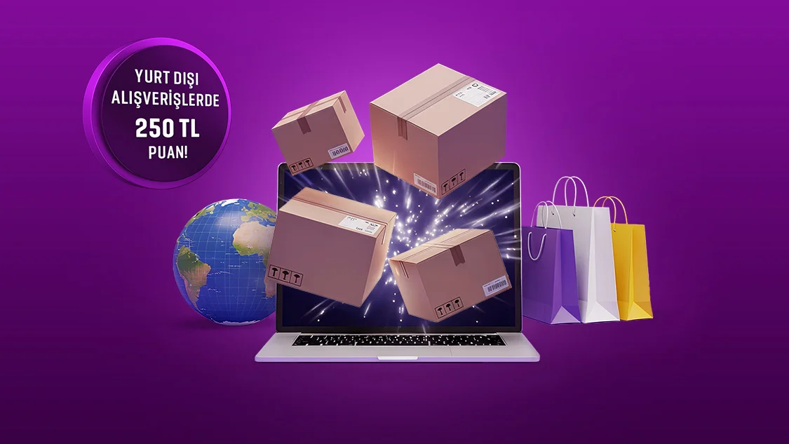 Mastercard Logolu Kartınız ile Yapacağınız Yurt Dışı Online Alışverişlerde 250 TL Puan!
