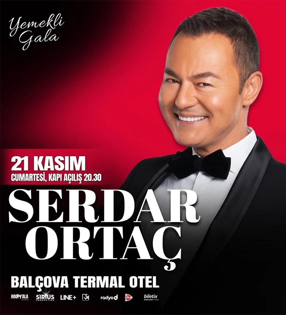 Balçova Termal Otel'de Gerçekleşecek Olan Serdar Ortaç Yemekli Gala Etkinlik Biletlerine %30 Daha Az Öde.