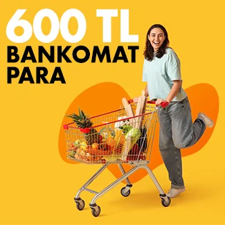 Bankomat Kart ile gıda marketi alışverişlerinize 600 TL Bankomat Para!