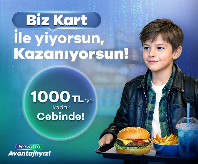 Biz Kart ile Yemek Harcamalarına 1.000 TL’ye Varan Nakit İade