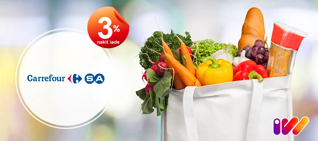 CarrefourSA harcamalarına anında %3 nakit iade