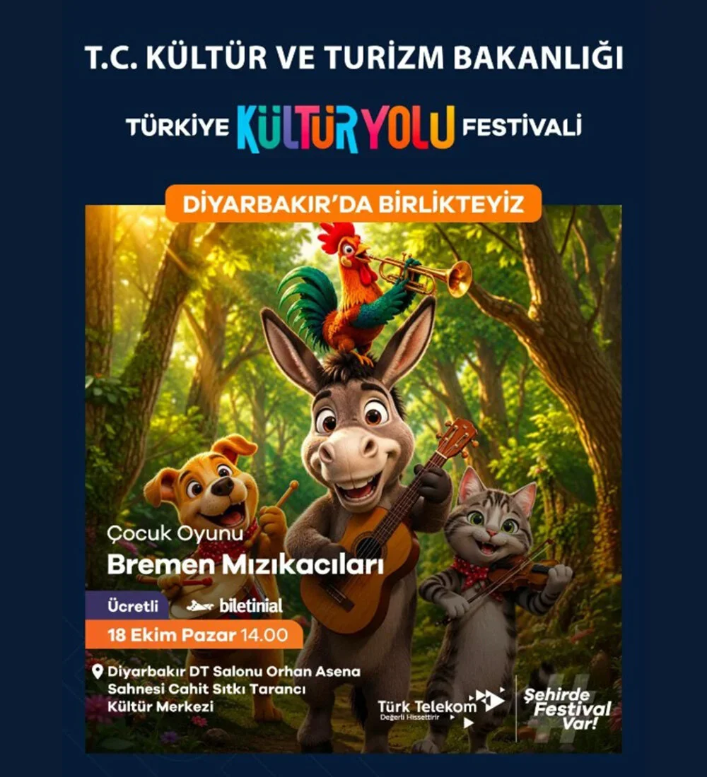 Çeşitli İllerde Gerçekleşecek Olan Bremen Mızıkacıları Tiyatro Oyunu Etkinlik Biletlerinde %20 Daha Az Öde.