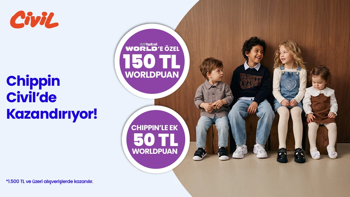 Civil'de 150 TL Worldpuan Kazanma Fırsatı