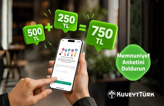 Davet Kodunla Gel, Memnuniyet Anketine Katıl, 750 TL Kazan!