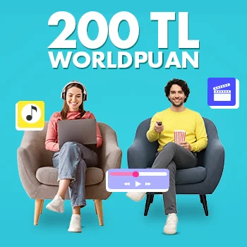 Dijital platformlarda 200 TL Worldpuan!
