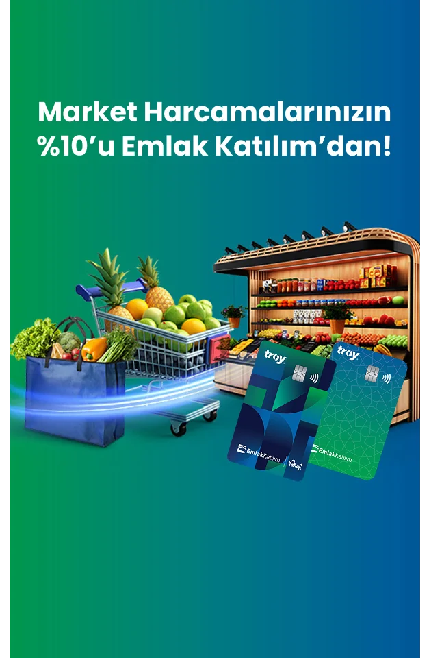 Emlak Katılım Paraf ve Debit Kart ile Market Harcamalarınızda 2.000 TL Hediye