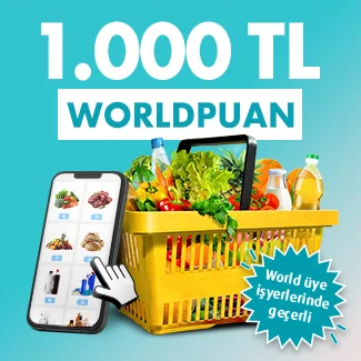 Gıda marketi alışverişlerinize 1.000 TL Worldpuan!