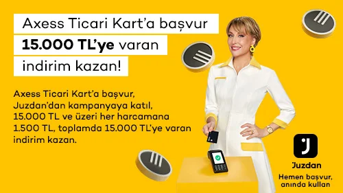 İlk kez Axess Business sahibi olanlar 15.000 TL’ye varan indirim kazanıyor!