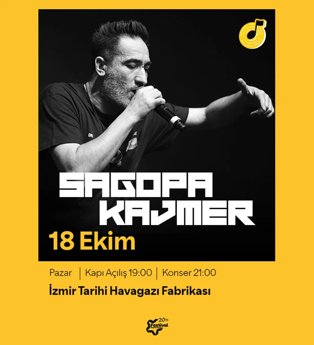 İzmir Tarihi Havagazı Fabrikası'nda Gerçekleşecek Olan Sagopa Kajmer Konser Etkinliği Biletlerinde %20 Daha Az Öde