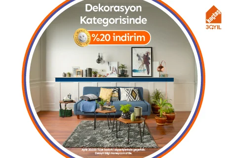 Koçtaş'da Money'lilere Özel Dekorasyon Kategorisinde Geçerli %20 İndirim!