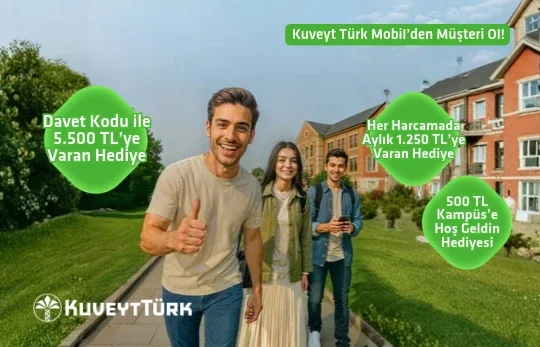 Kuveyt Türk Kampüs’e Gelenlere Toplamda 7.250 TL Hediye!