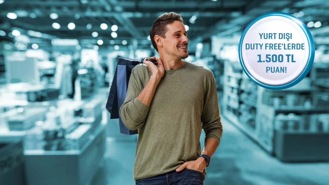 Mastercard logolu kartınız ile yurt Dışındaki Duty Free lerde toplamda 1.500 TL ye varan puan