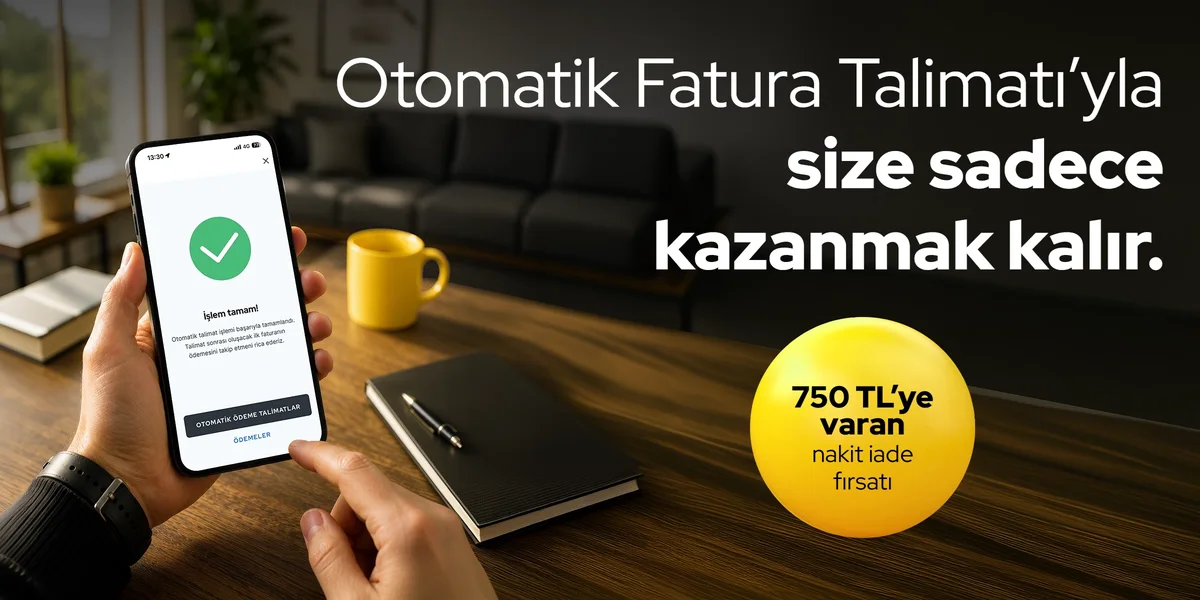 Otomatik Fatura Talimatlarınıza Nakit İadeniz Odea'da!