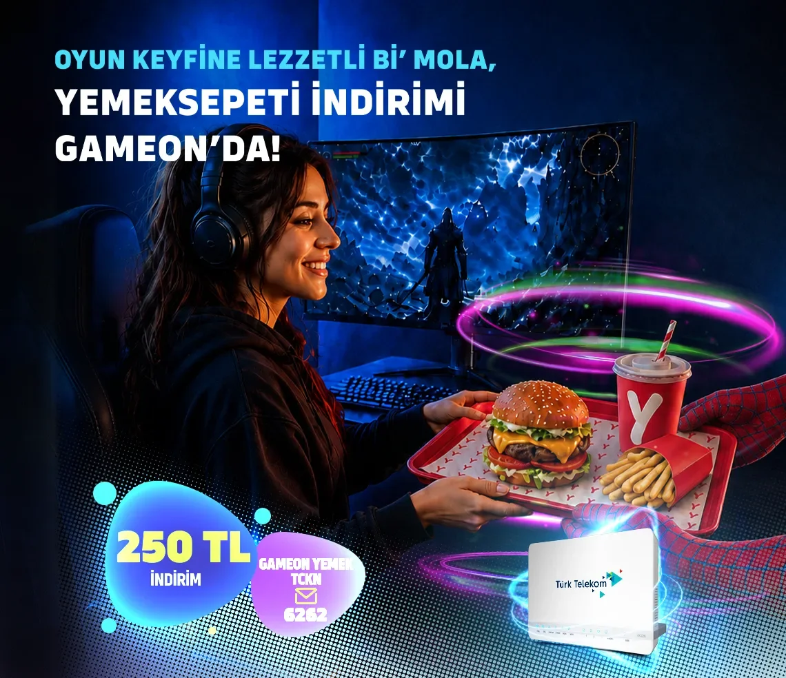 Oyun Keyfine Lezzetli Bi’ Mola, Yemeksepeti İndirimi GAMEON’da!