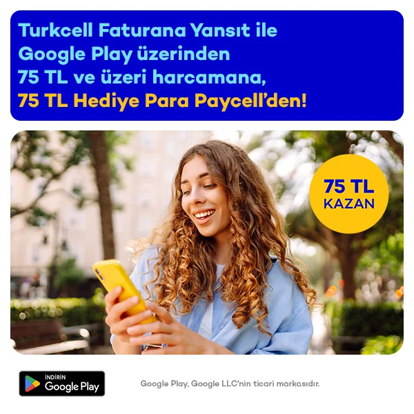 Google Play’de 75 TL hediye para!