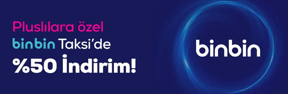 Plus Üyelerine Özel binbin'de %50 İndirim