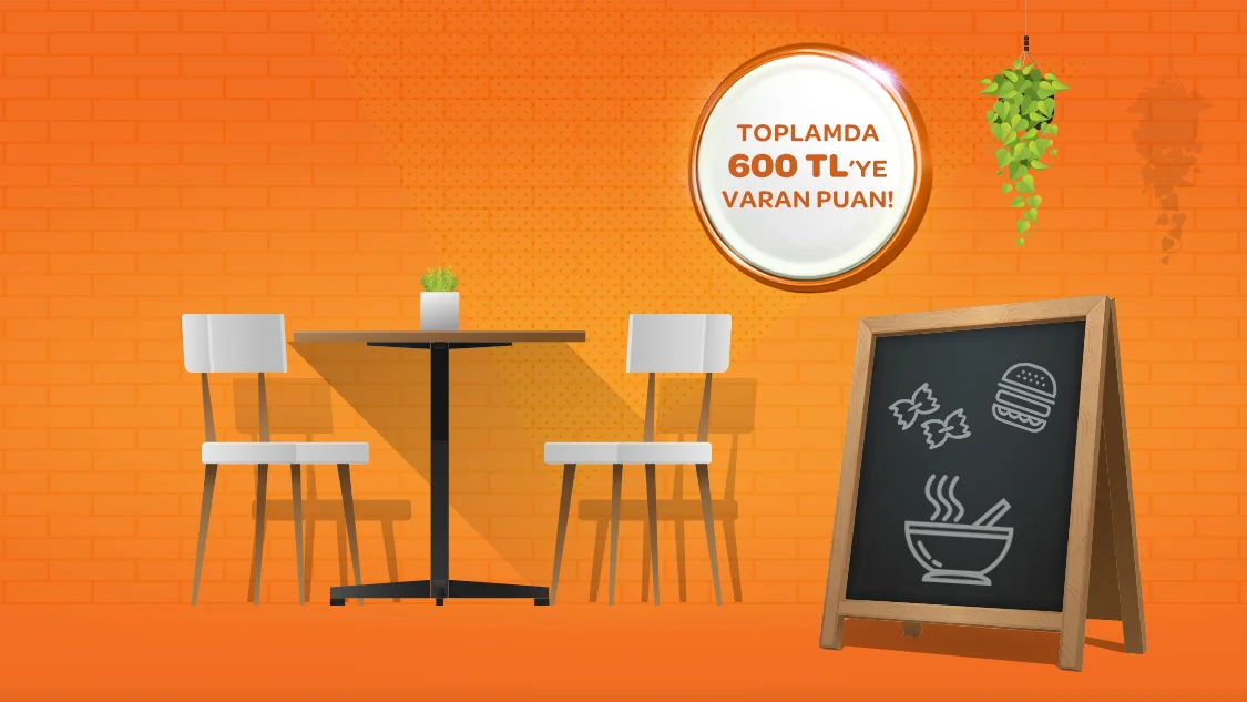 Restoran Harcamalarınıza Toplamda 600 TL'ye Varan Puan