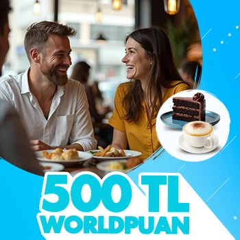 Restoran ve kafe harcamalarınıza 500 TL Worldpuan!