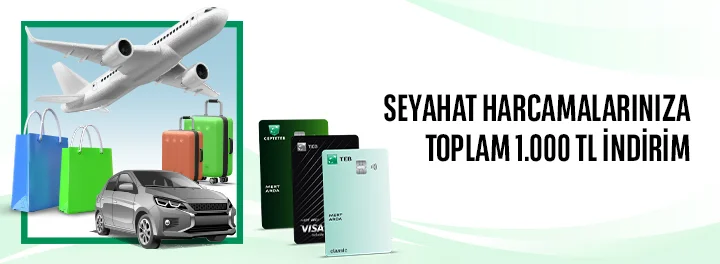 Seyahat Harcamalarınıza Toplam 1.000 TL İndirim!