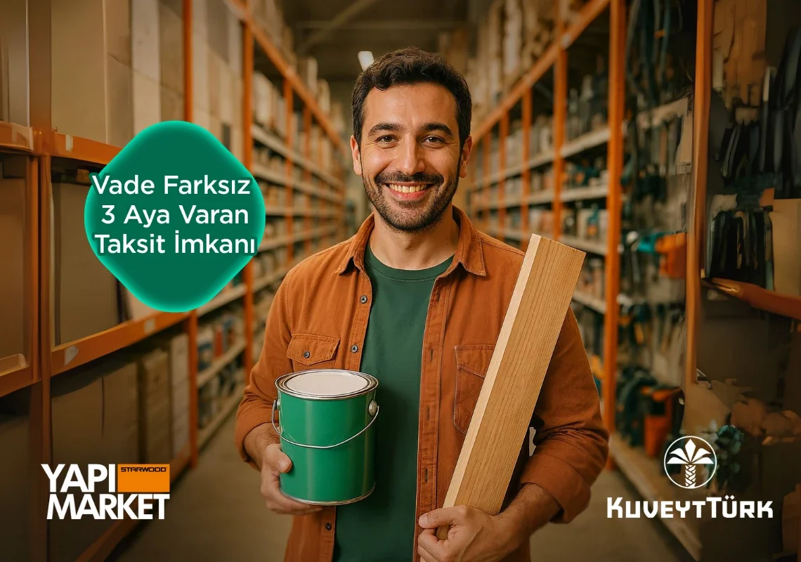 Starwood Yapı Market‘te Vade Farksız 3 Aya Varan Taksit Fırsatı!