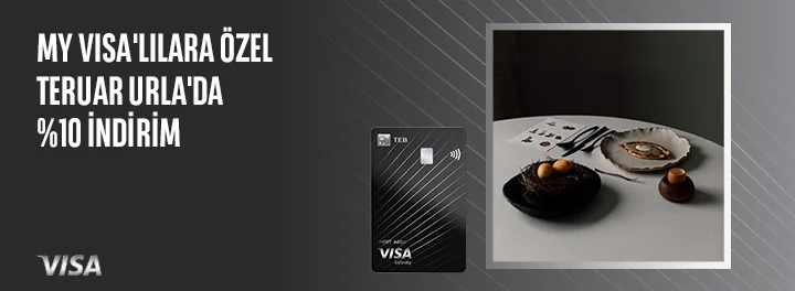 my Visa'lılara Özel Teruar Urla'da %10 İndirim Ayrıcalığı