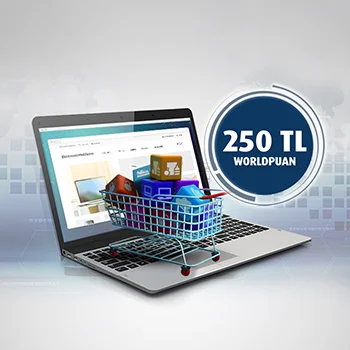 Ticari kredi kartı ile e-ticaret alışverişinize 250 TL Worldpuan!