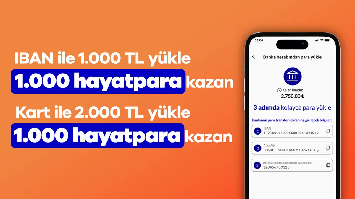 TL yükle hayatpara kazan