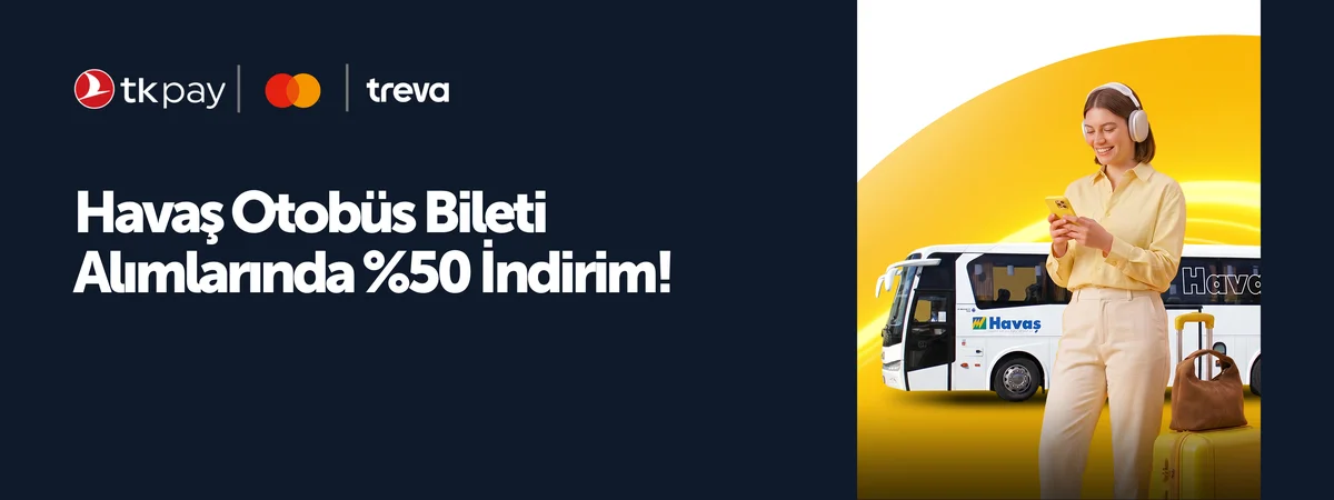 Treva'da Havaş otobüs bileti satın alımlarında %50 indirim!