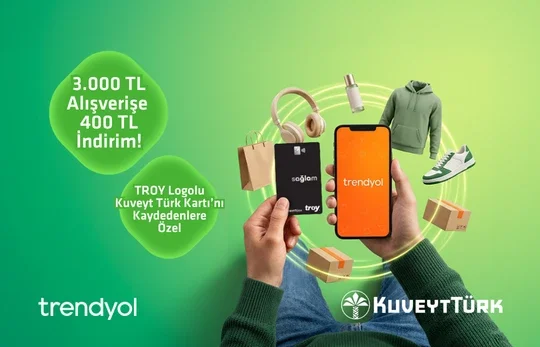 TROY Kartını Trendyol’a Kaydedenlere 400 TL İndirim Fırsatı!