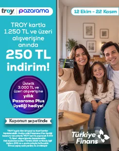 TROY kartla Pazarama'da alışverişe indirim ve Pazarama Plus üyeliği hediye