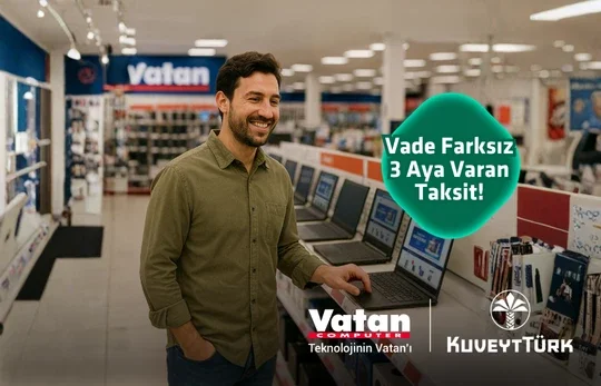 Vatan Bilgisayar’da Vade Farksız 3 Taksit Fırsatı!
