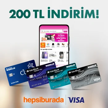 Visa ile Hepsiburada harcamanıza 200 TL indirim!