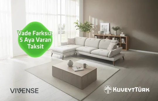 Vivense’de Vade Farksız 5 Aya Varan Taksit Fırsatı!